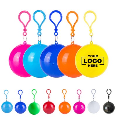 Mini Portable Keychain Ball Poncho: Ultra - Convenient for On - the - Go