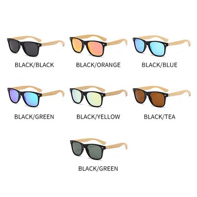 Unisex Recycled Bamboo Polycarbonate UV400 Sunglasses