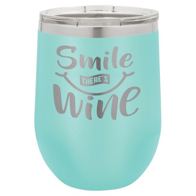 Polar Camel 12 oz. Teal Stemless Wine Tumbler