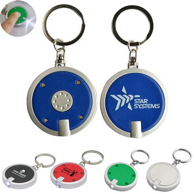 Round Touch LED Keychain