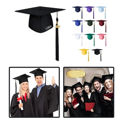 Unisex Polyester Graduation Cap with Tassel