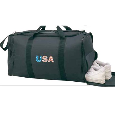 Sports Gym Bag w/Shoe Zippered Pocket