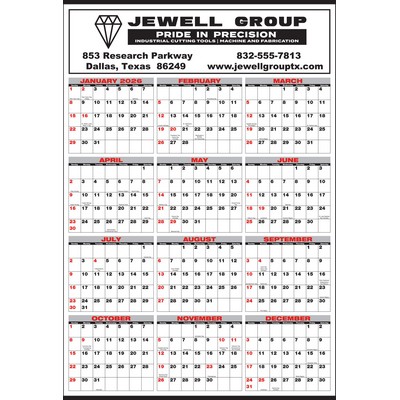 Year-In-View® Medium Memo Calendar