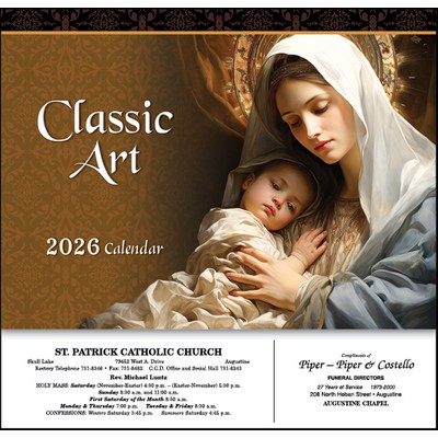 2026 Classic Art Catholic Calendar