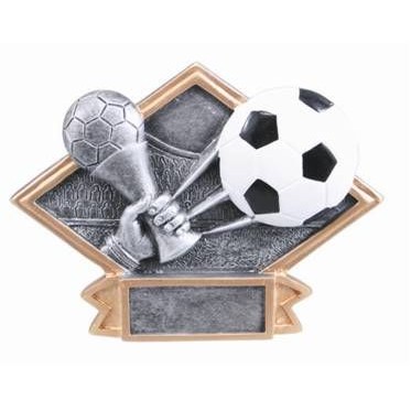 Small Diamond Plate Soccer Award - 4 1/2"x6"