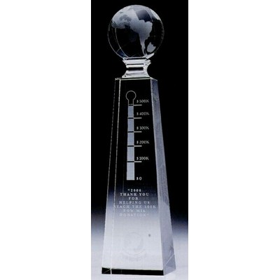 Large Crystal Globe Trophy