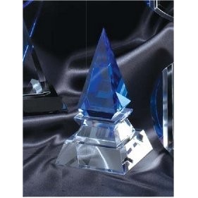 Cool Blue Crystal Spire Award