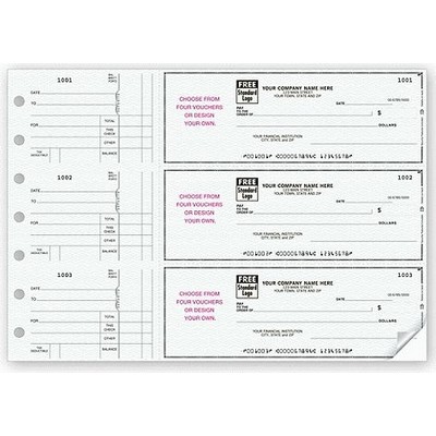 3-On-a-Page Empty Voucher Check (2 Part)