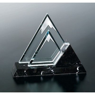 Starlite Crystal Reaching New Heights Award w/ Marble Base