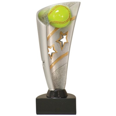 Softball Banner Resin Awards - 8.5" Tall