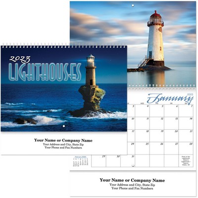 Lighthouses Wall Calendar Spiral