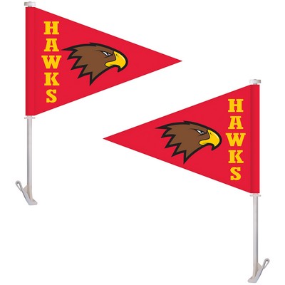 11.5" x 15" Double Sided Pennant Style Custom Car Flag