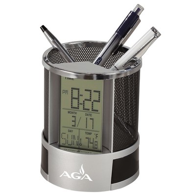 Howard Miller Desk Mate pencil cup and desk alarm clock