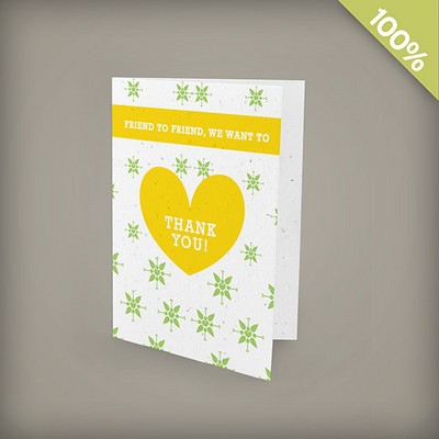 1-Sided Small Seed Paper Greeting Card