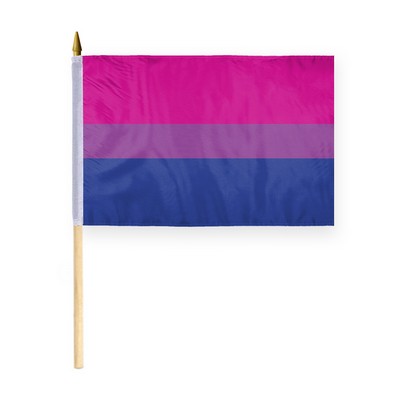 Bisexual Stick Flag 12"X18"