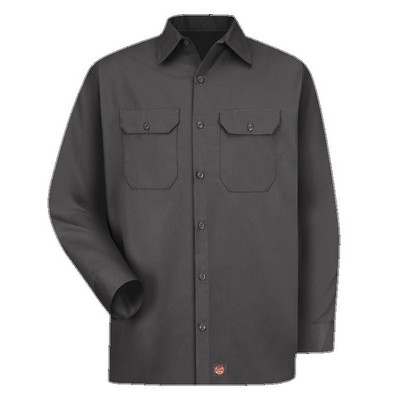 Red Kap™ Men's Long Sleeve Utility Uniform Shirt - Charcoal Gray