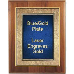 Cherry Plaque 8" x 10" - Blue/Gold 6" x 8" Art Plaque Plate