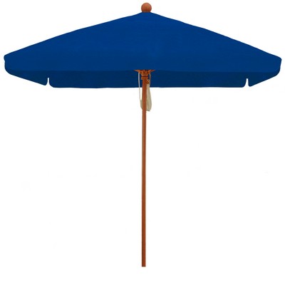 US Made 6 1/2' Square (9' Diagonal) Commercial Hardwood Frame 8 Panel Patio (Drape) Umbrella