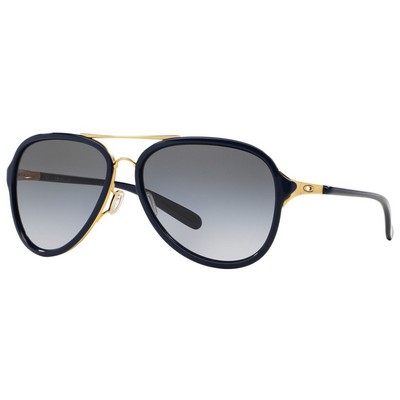 Oakley® Kickback Sunglasses - Gold/Navy w/ Black/Gray Gradient Lens