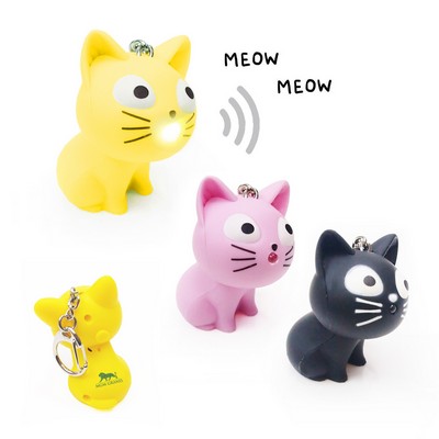 Kitty LED Light & Sound Keychain