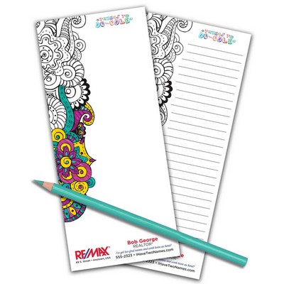 Coloring Notepad - 25 Sheets (3.5" x 8")