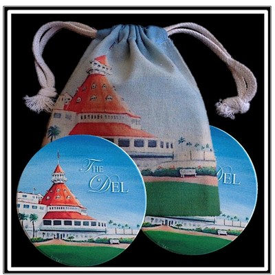 2 Round Coaster Pouch Set - Full Bleed Bag print