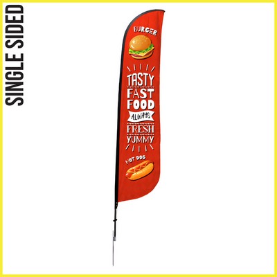 16.5' Feather Flag - Single Sided w/Spike Base (X-Large) - Made in the USA