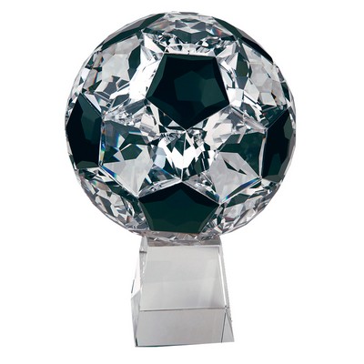 Crystal Soccer Ball Award on Clear Base (Small)