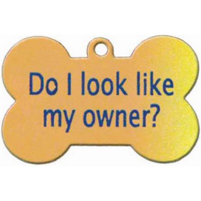 Brass Bone Shape Pet / ID Tag (1 9/16"x1 1/16")