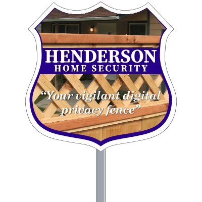 Badge Security 4 Color Process Yard Sign (9"x9")