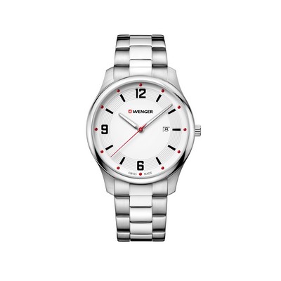 City Active Large White Dial Stainless Steel Bracelet