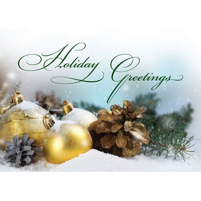 Glittering Ornaments Holiday Greeting Cards