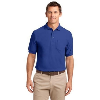 Port Authority® Tall Silk Touch™ Polo Shirt w/Pocket