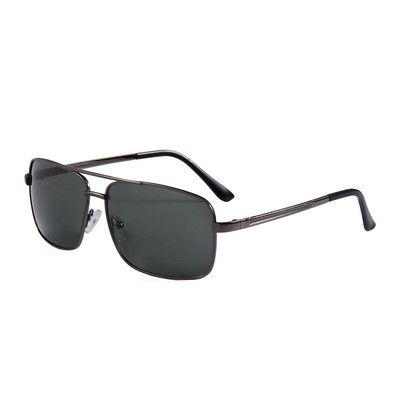 Sunglasses - Dark Green Lenses - Black Frames