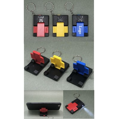 Mobile Phone Holder Keychain w/LED Light