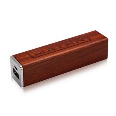 Bucktown Wooden Cylinder Power Bank-2600mAh