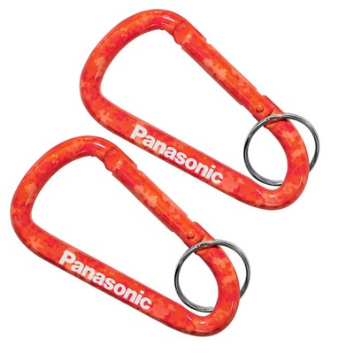 Red Camouflage Carabiner w/Key Ring