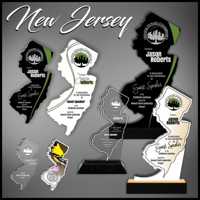 12" New Jersey Black Budget Acrylic Award