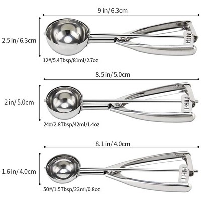 Ice Cream Cupcake Muffin Scoop, Food-grade 18/8 Stainless Steel