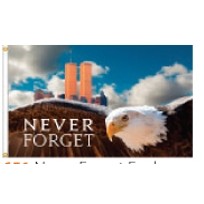 Never Forget Eagle Boutique Flag (3'x5')