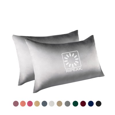 20 x 40 Inch Premium Square Satin Silk Throw Pillowcase - Envelope Closure