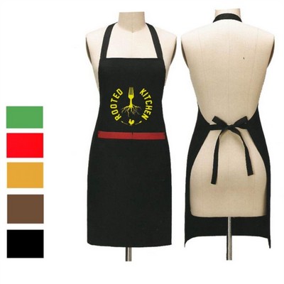 8 oz. Uniform fabric two-tone Kitchen aprons w/ 2 pockets