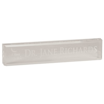 10" x 2" Clear Acrylic Desk Wedge