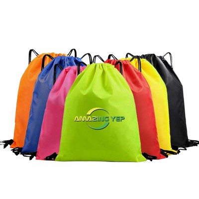 Polyester Shoulders Accept Fitness Drawstring Backpack