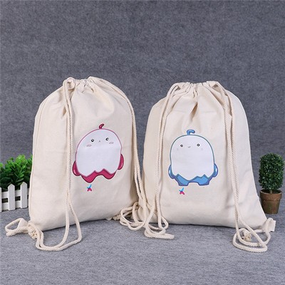 8 Oz. Cotton Canvas Drawstring Backpacks