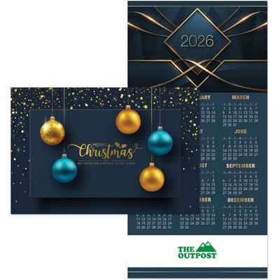 Glistening Bulbs Card To Calendar