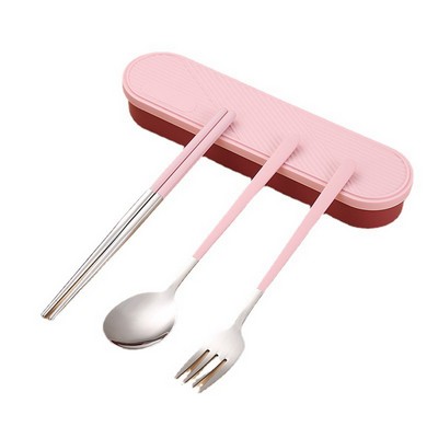 Stainless Steel Spoon Fork Chopstick Cutlery Set