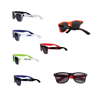 Two-Tone Glossy Sunglasses