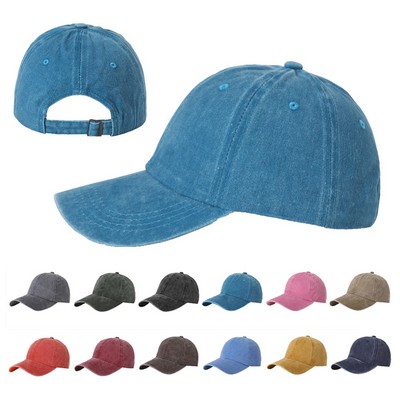 Washed Cotton Twill Baseball Caps