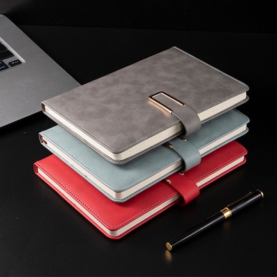 A5 Soft Touch Leather Journal w/Pen Holder